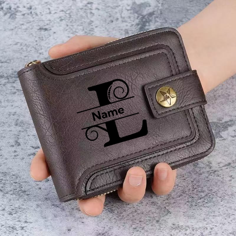 Men's Custom Wallet - Personal - Personalized Name Box recension och pris
