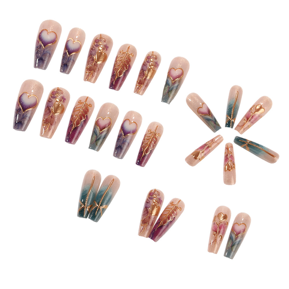 24pcs/set 3D fake nails for wo - Pressed Flower Art recension och pris