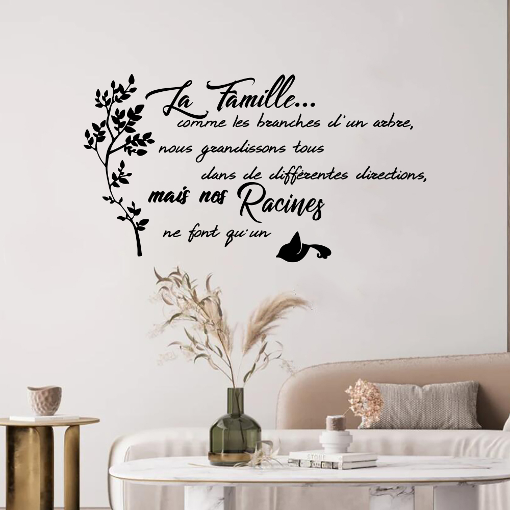 French Family Quote Tree Bird  - Family Tree Print recension och pris